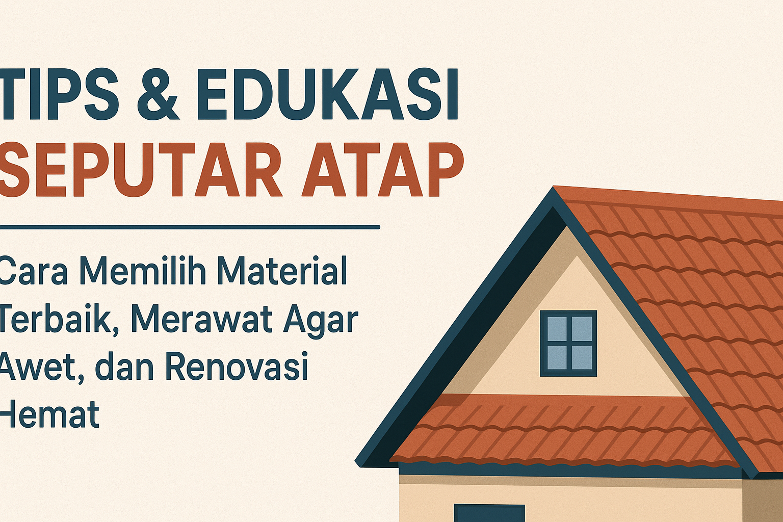 Tips & Edukasi Seputar Atap: Cara Memilih Material Terbaik, Merawat Agar Awet, dan Renovasi Hemat