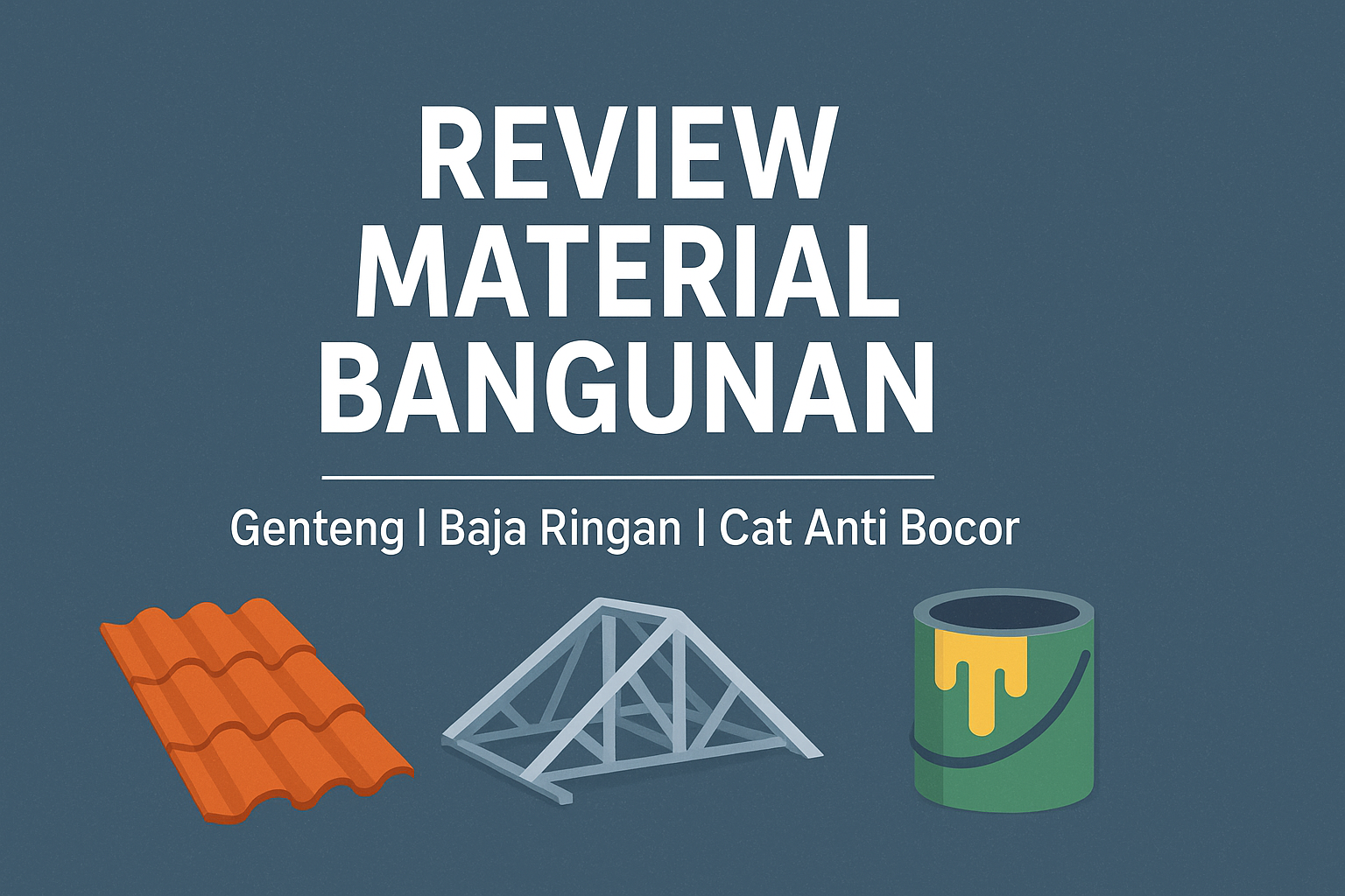 Review Material Bangunan: Panduan Memilih Genteng, Baja Ringan, dan Cat Pelapis Anti Bocor Terbaik